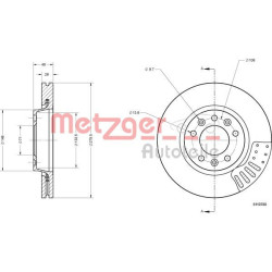 Stabdžių diskas METZGER 6110788