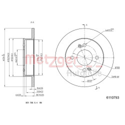 Stabdžių diskas METZGER 6110793