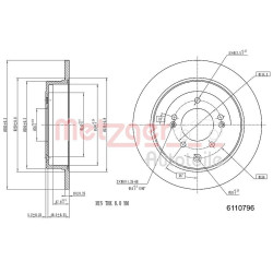 Stabdžių diskas METZGER 6110796