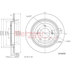 Stabdžių diskas METZGER 6110797