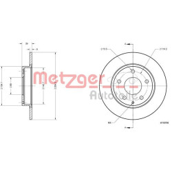 Stabdžių diskas METZGER 6110799