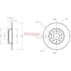 Stabdžių diskas METZGER 6110828