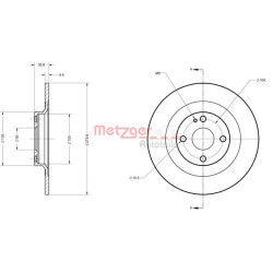 Stabdžių diskas METZGER 6110833