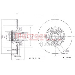 Stabdžių diskas METZGER 6110844