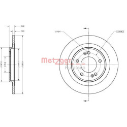 Stabdžių diskas METZGER 6110846