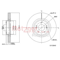 Stabdžių diskas METZGER 6110849