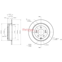 Stabdžių diskas METZGER 6110879