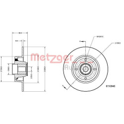 Stabdžių diskas METZGER 6110946
