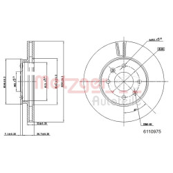 Stabdžių diskas METZGER 6110975