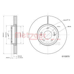 Stabdžių diskas METZGER 6110979