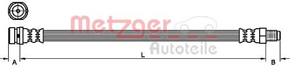 Stabdžių žarnelė METZGER 4110149