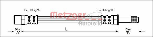 Stabdžių žarnelė METZGER 4110347