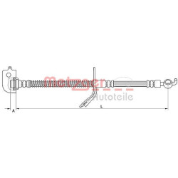 Stabdžių žarnelė METZGER 4110736