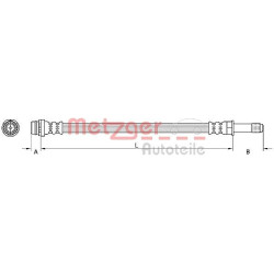 Stabdžių žarnelė METZGER 4110797