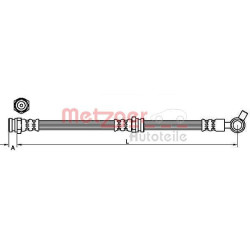 Stabdžių žarnelė METZGER 4110872
