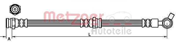 Stabdžių žarnelė METZGER 4110872