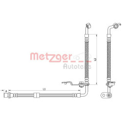 Stabdžių žarnelė METZGER 4110878