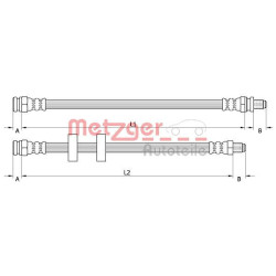 Stabdžių žarnelė METZGER 4110995