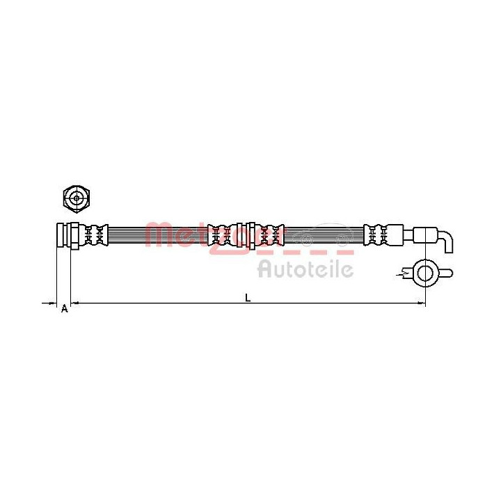 Stabdžių žarnelė METZGER 4111037