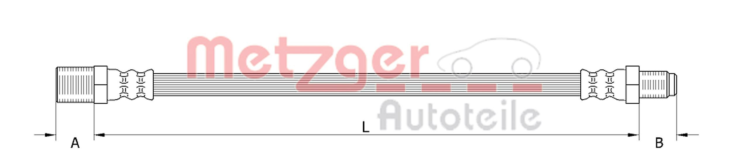 Stabdžių žarnelė METZGER 4111377