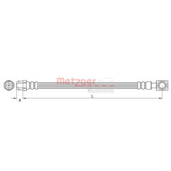 Stabdžių žarnelė METZGER 4111437