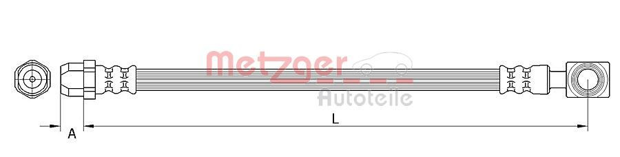 Stabdžių žarnelė METZGER 4111437