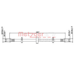 Stabdžių žarnelė METZGER 4111492