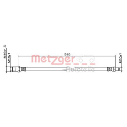 Stabdžių žarnelė METZGER 4111494