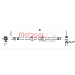 Stabdžių žarnelė METZGER 4111760