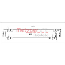 Stabdžių žarnelė METZGER 4111791
