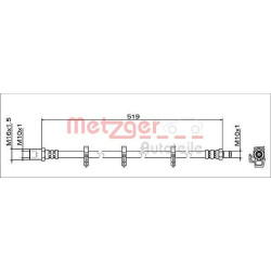Stabdžių žarnelė METZGER 4112047