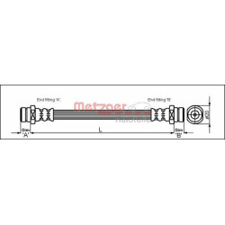Stabdžių žarnelė METZGER 4112257