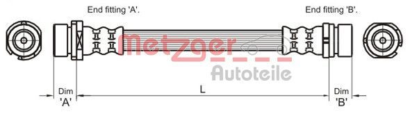 Stabdžių žarnelė METZGER 4112336