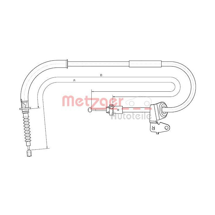 Trosas, stovėjimo stabdys METZGER 10.4302