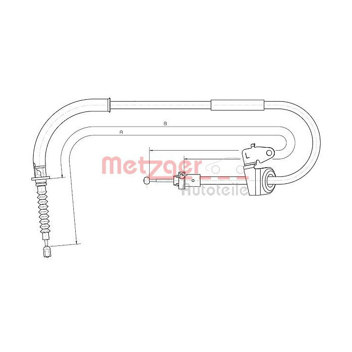 Trosas, stovėjimo stabdys METZGER 10.4303