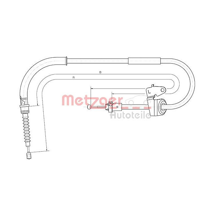 Trosas, stovėjimo stabdys METZGER 10.4305