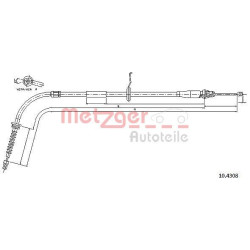 Trosas, stovėjimo stabdys METZGER 10.4308