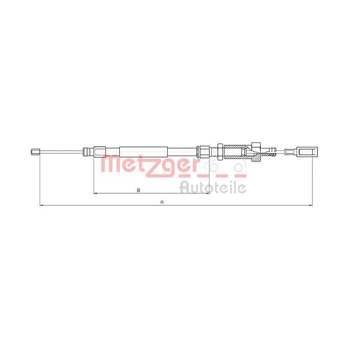 Trosas, stovėjimo stabdys METZGER 10.4726