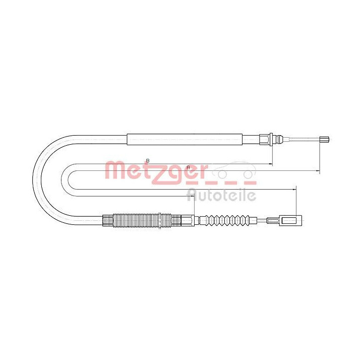 Trosas, stovėjimo stabdys METZGER 10.4728