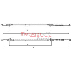 Trosas, stovėjimo stabdys METZGER 10.9336