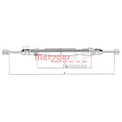 Trosas, stovėjimo stabdys METZGER 11.6582