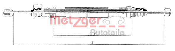 Trosas, stovėjimo stabdys METZGER 11.6582