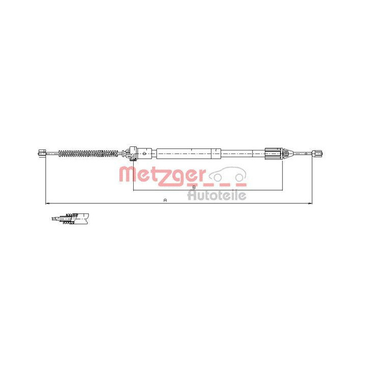 Trosas, stovėjimo stabdys METZGER 11.6597