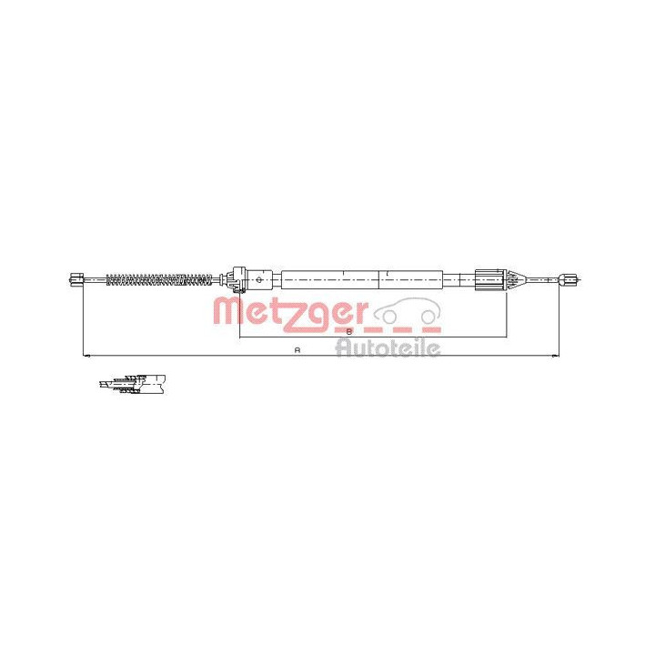 Trosas, stovėjimo stabdys METZGER 11.6598