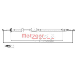 Trosas, stovėjimo stabdys METZGER 12.0726