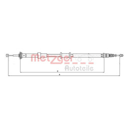 Trosas, stovėjimo stabdys METZGER 12.0727