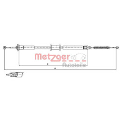 Trosas, stovėjimo stabdys METZGER 12.1500