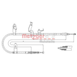 Trosas, stovėjimo stabdys METZGER 17.0585