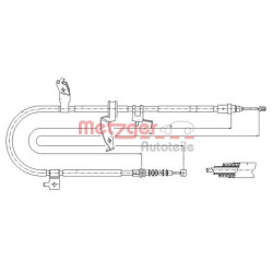 Trosas, stovėjimo stabdys METZGER 17.0586