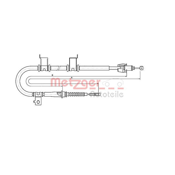Trosas, stovėjimo stabdys METZGER 17.6052